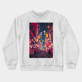 Tokyo Neon Japan Night Street Light Vibes <3 Crewneck Sweatshirt